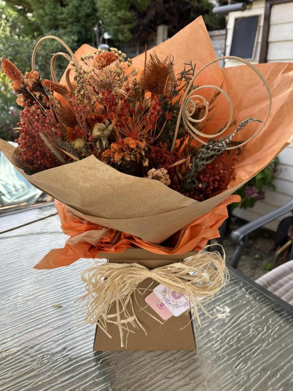 Dried flower bouquet - Orange
