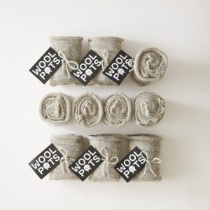 Pack of 100 wool pots