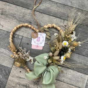 Heart Shaped Rattan covered Wreath