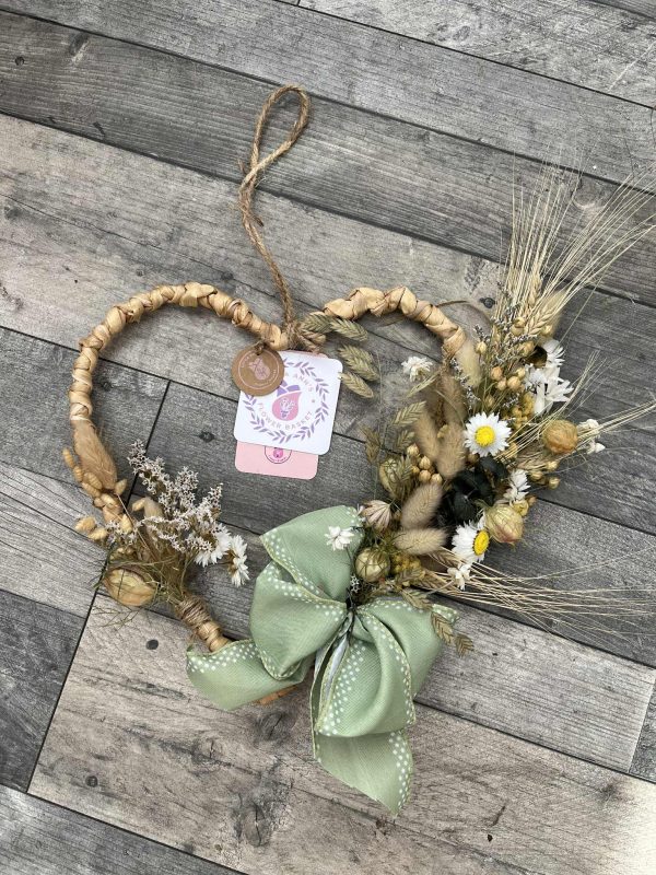 Heart Shaped Rattan covered Wreath