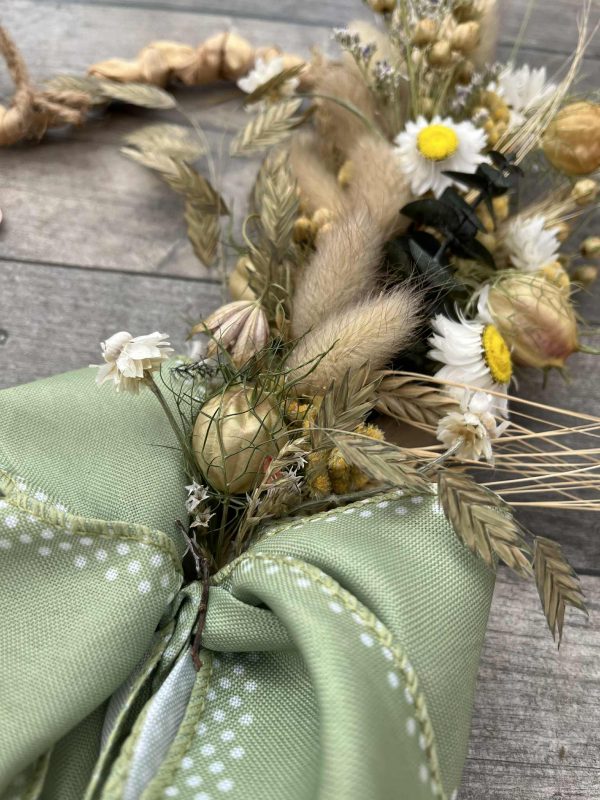 Heart Shaped Rattan covered Wreath - Image 2