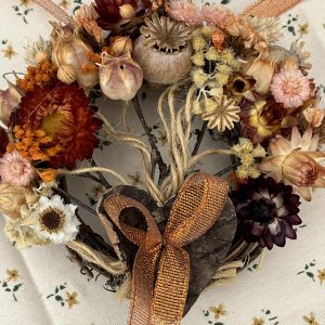 Small Dried Flower Tree of Life - Orange