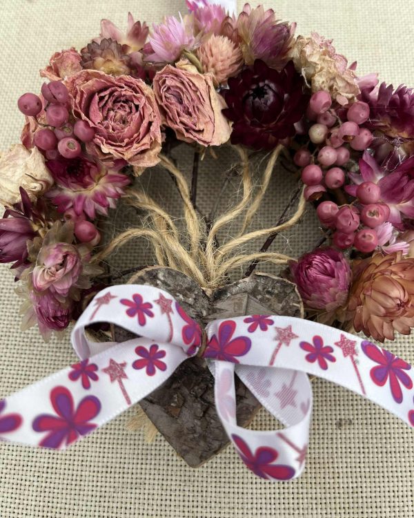 Small Dried Flower Tree of Life - Pink