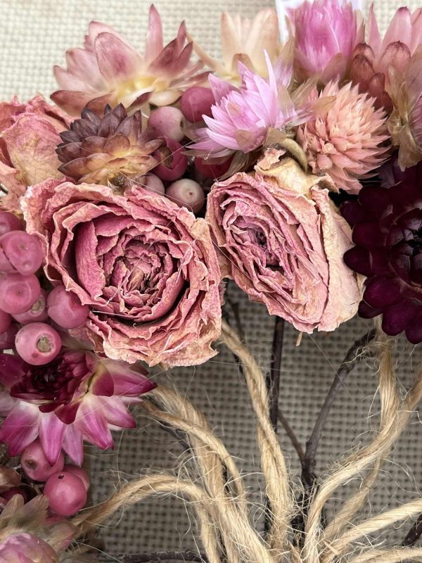 Small Dried Flower Tree of Life - Pink - Image 5