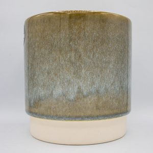 Copenhagen Two Tone Aqua Planter - Ceramic - W:15.5cm H:16cm - Ideal For pots up to 14cm