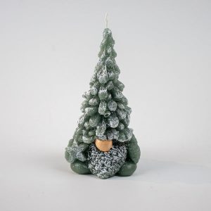 Gnome Candle Tall Sage H15cm