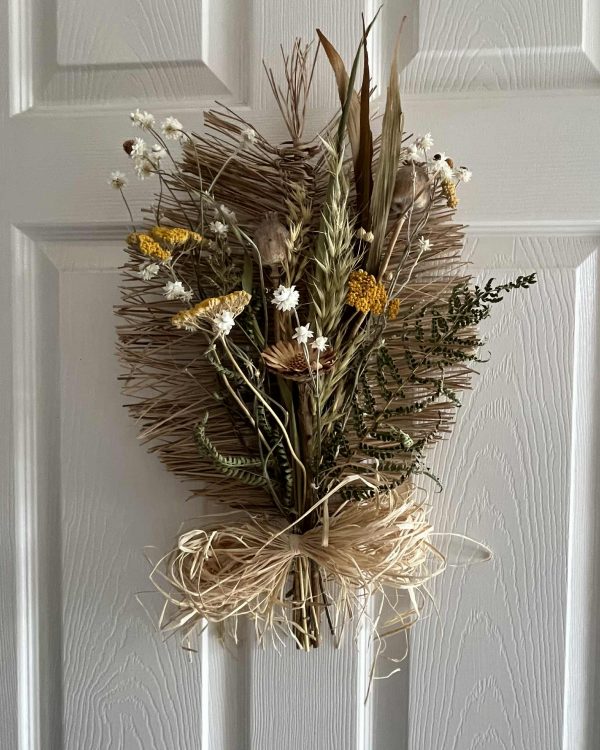 Boho Palm decorated with dried flowrs