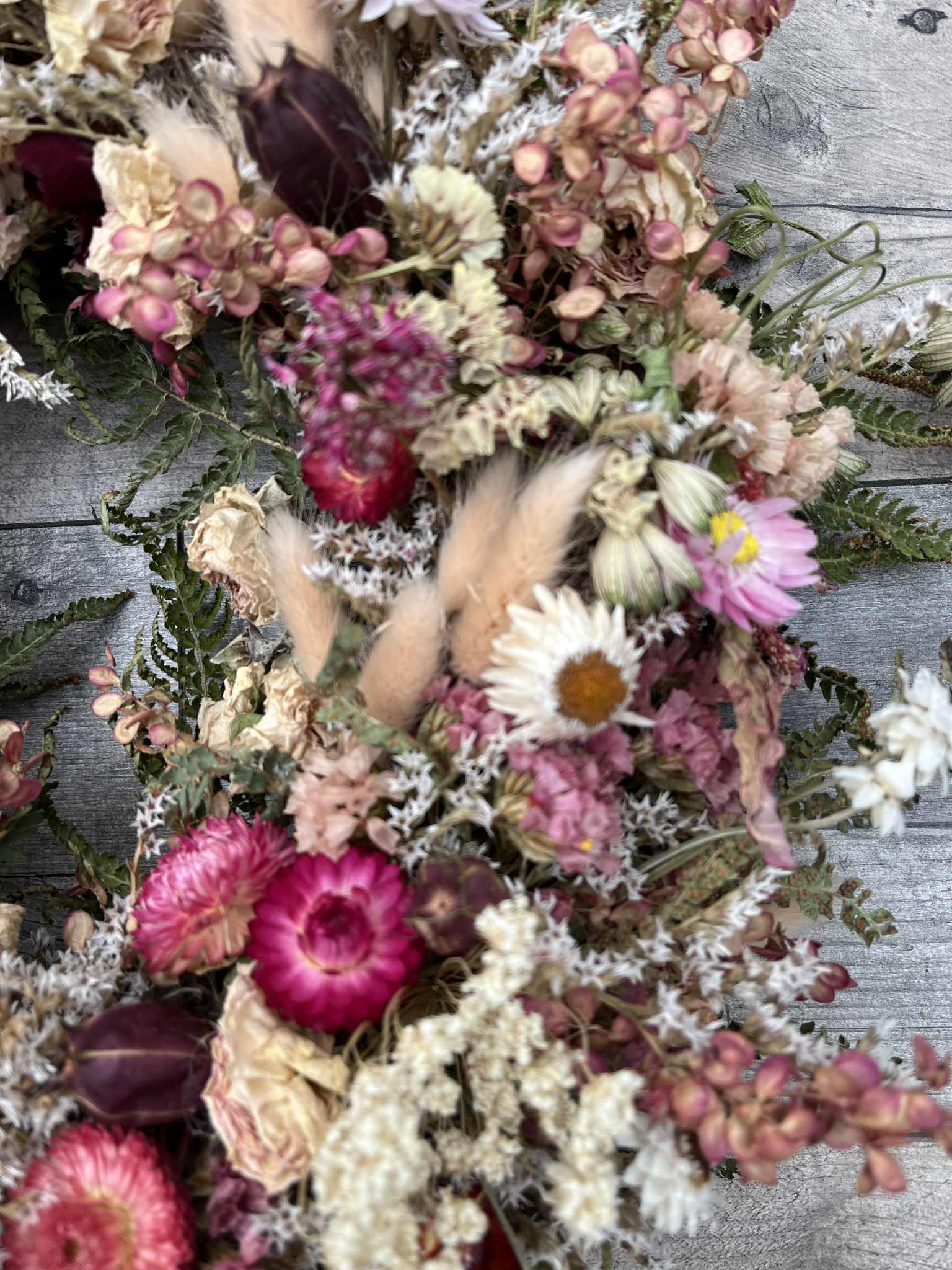 Dried Flower Wreath - Autumn Pink - Image 3