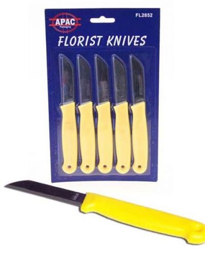 Yellow Handed Knives Set of 5